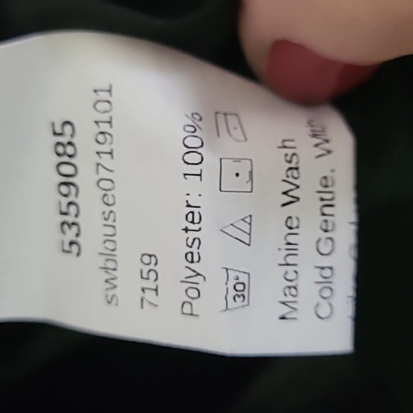 Polyester V-Neck Blouse - Picture 2 of 2